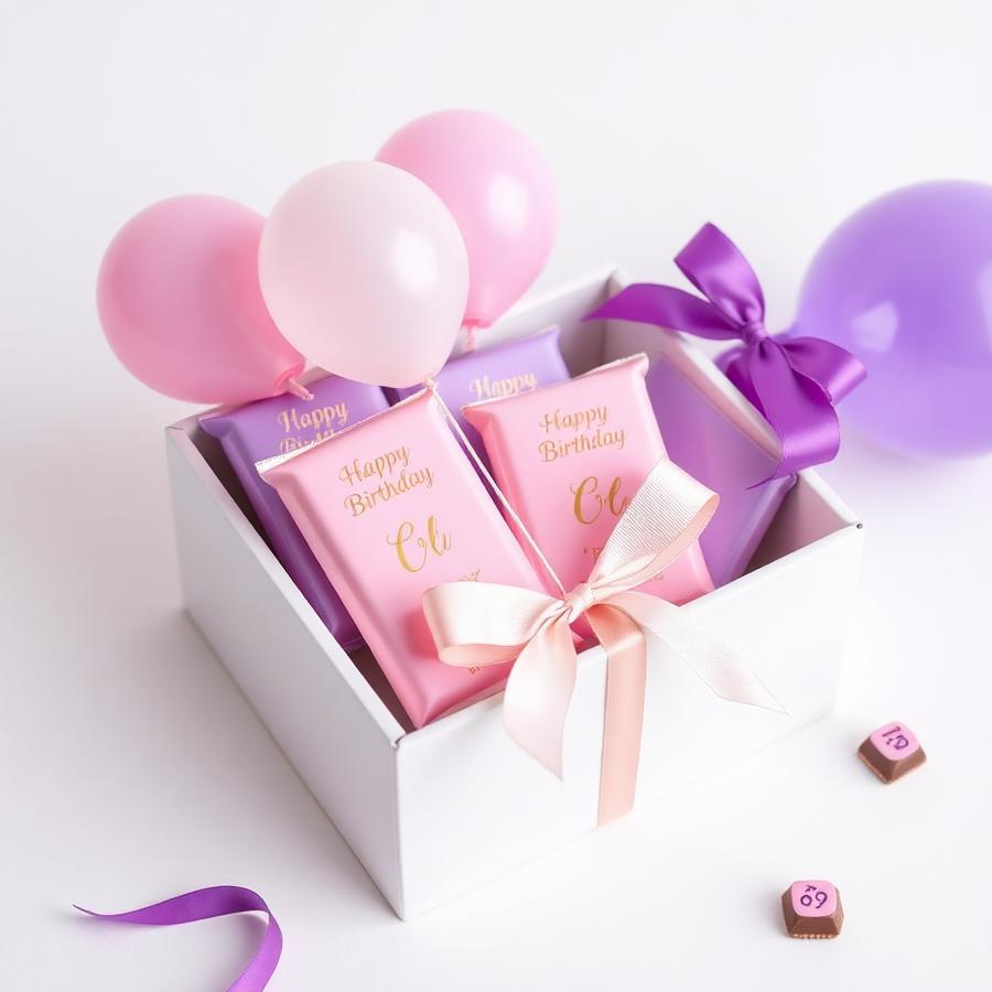 ZQ68 – Birthday Gift Package Customize Chocolate 10 pcs